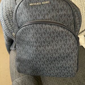 Michael Kors Monogrammed Black Backpack